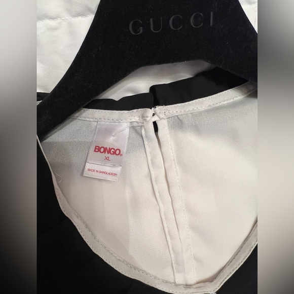 Bongo white blouse with black collar and bow size XL - Picture 8 of 10